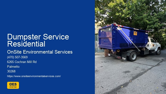 Monthly Residential Dumpster Rental